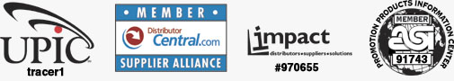 We are members of ASI, Impact, UPIC, Sage, & Distributor Central