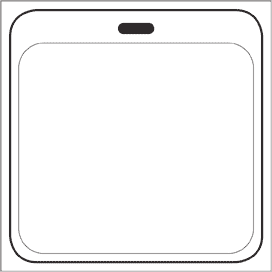 Square Luggage Tag with Writable Back Template