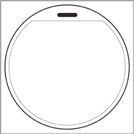 Round Luggage Tag with Writable Back Template