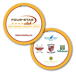 round golf bag tag