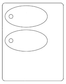Dual Oval Key Tag Template