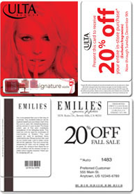 Mailing Cards for discounts